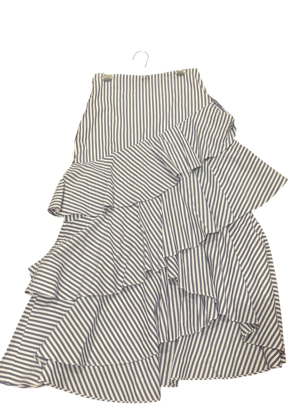 Banana Republic Blue and White Striped Tiered Ruffle Maxi Skirt - Picture 4 of 10